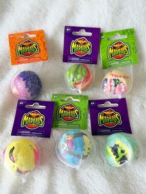 Madballs Minis Lot of 6 - Series 1 Foam Balls - Five Below Gross-Out Toys 80s